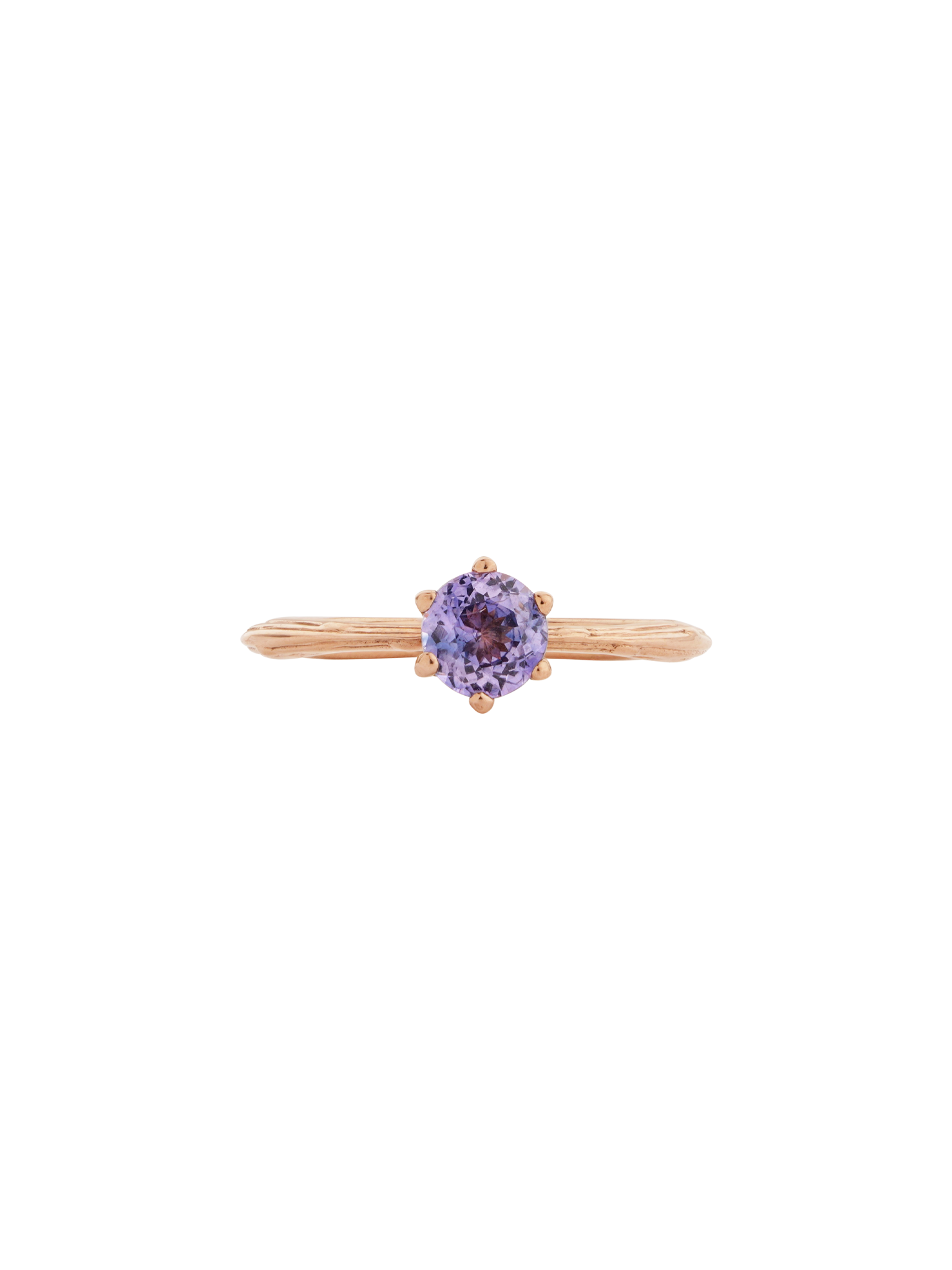 Organic dew drop solitaire in 18ct rose gold